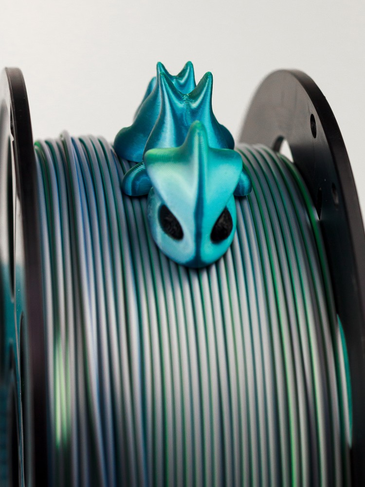 Трехцветный PLA шелк синий зеленый серебро пластик Bestfilament для 3D-принтеров 1 кг (1,75 мм)