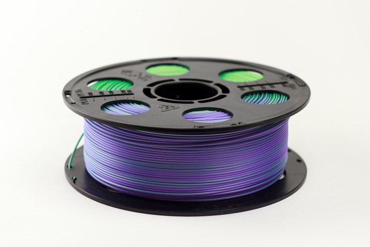 Трехцветный PLA шелк фиолетовый зеленый желтый пластик Bestfilament для 3D-принтеров 1 кг (1,75 мм)