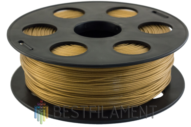 Золотистый металлик PETG пластик Bestfilament для 3D-принтеров 1 кг (1,75 мм)