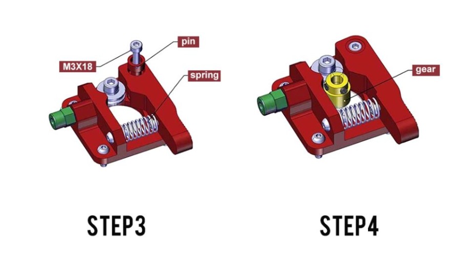 Экструдер MK8, боуден, левый